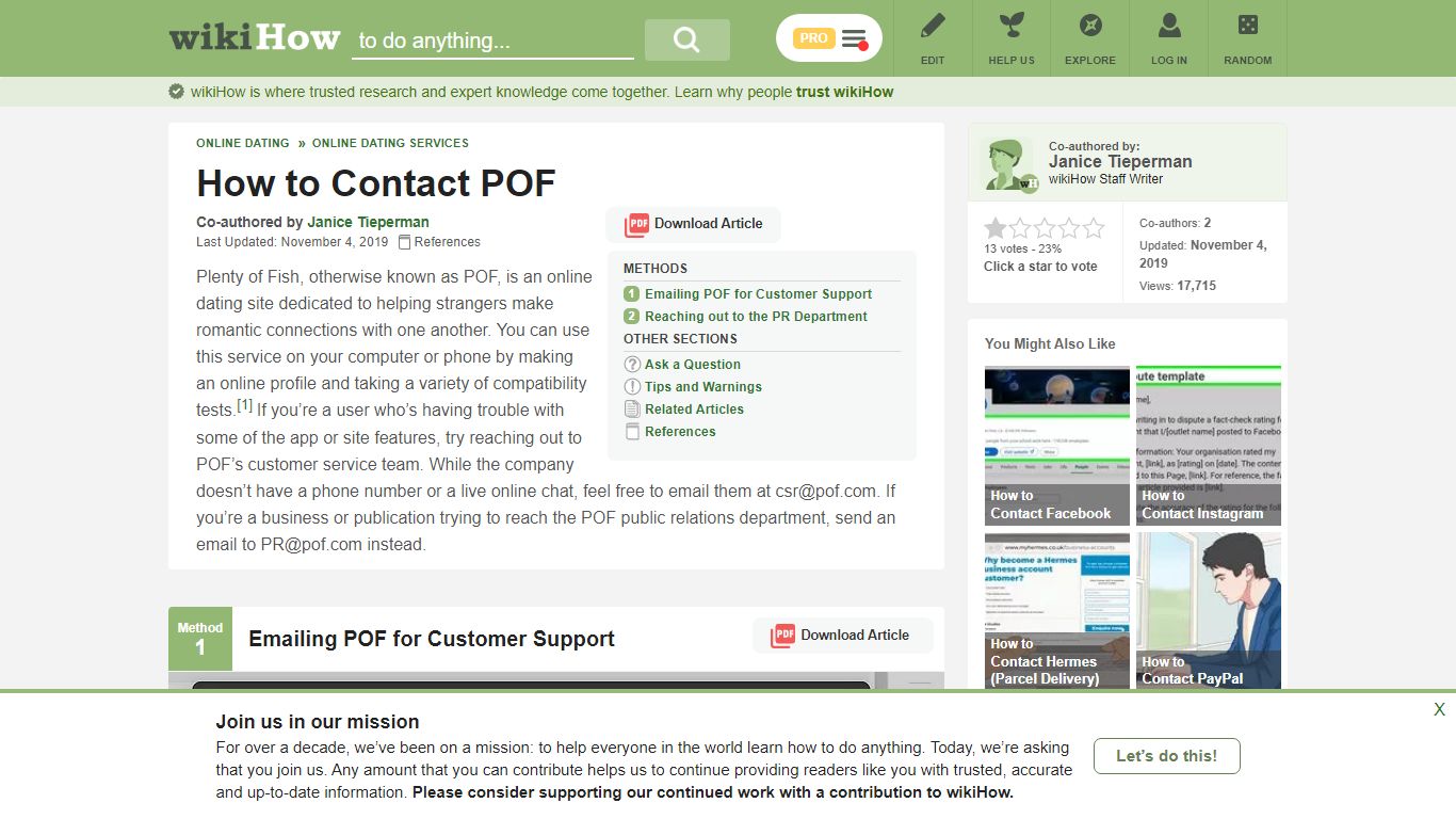 Simple Ways to Contact POF: 7 Steps (with Pictures) - wikiHow